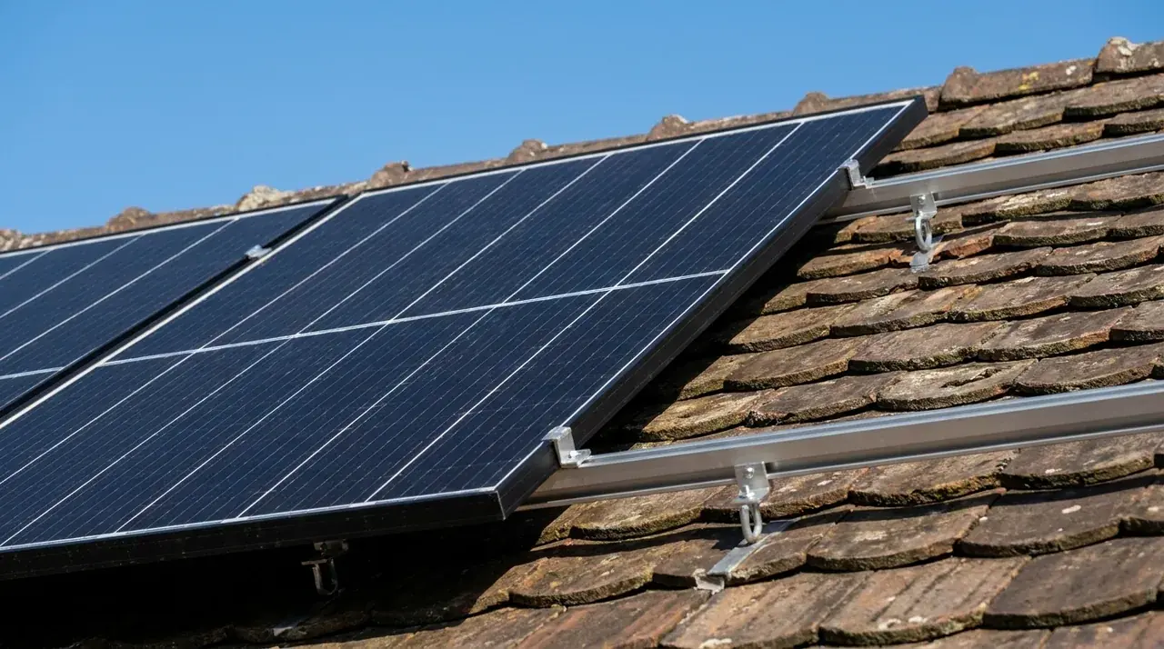 Pose d'une installation photovoltaïque sur toiture pavillonnaire à Aspach-le-Bas