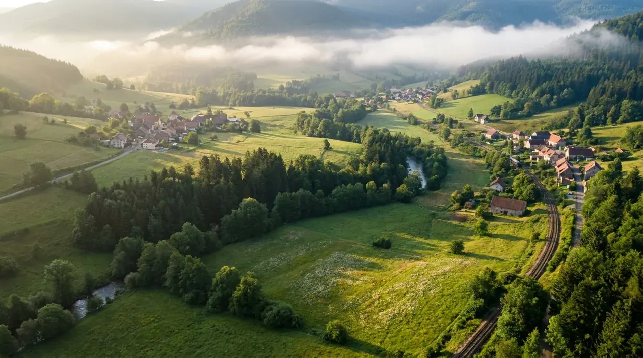 Vue de la vallée de la Doller depuis Sentheim